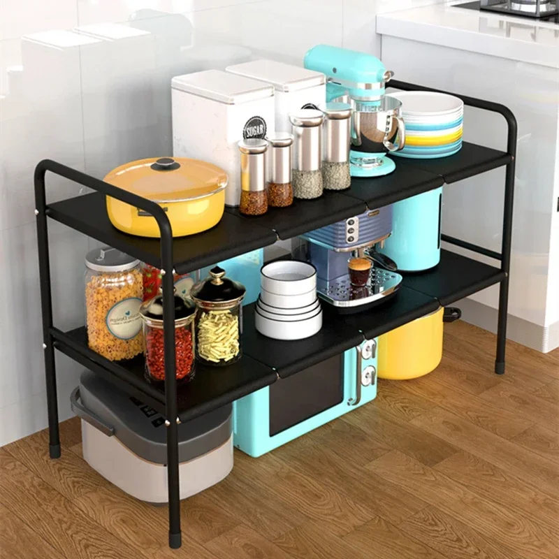 

Kitchen Expandable Cabinet Bathroom Rack Dishes Shelf 2 Tier Shelves Under Storage Sink Organiser Holder