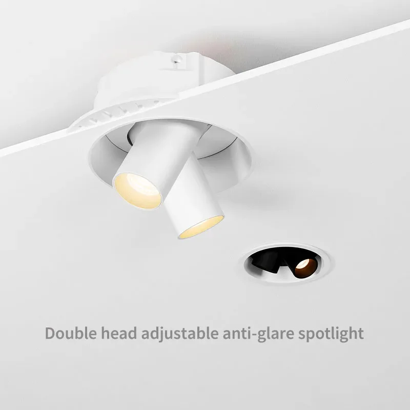 

Aislan 3.9" LED Recessed Spotlight, Adjustable Angle, Anti-Glare, CRI97, 3000K, Borderless Aluminum for Wall and Ceiling Lightin