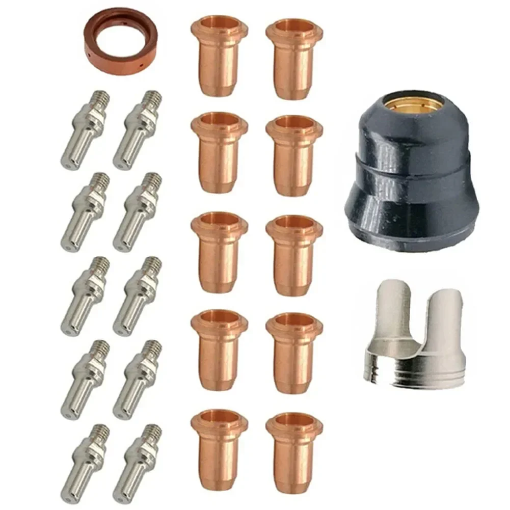 23PCS For Harbor For Freight Titanium-Plasma TI-PC65 Torch Tips Electrode 59164 59182 Copper Alloy For Industrial Cutting