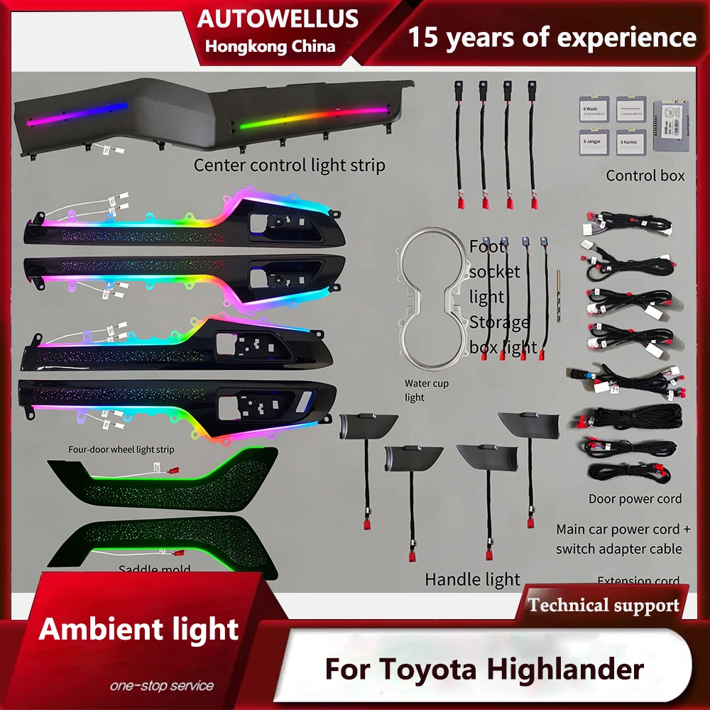 

For Toyota Highlander 22-23 Star Starry Atmosphere Light Car LED Dashboard Atmosphere Light Decorative Dynamic Ambient Lamp
