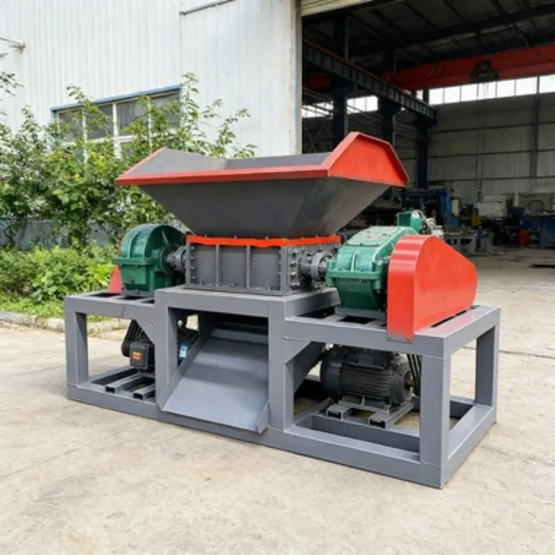 Efficient Work Double Shaft Shredder Customized for Waste Tire Crushing High Working Efficiency for Metal and Recycling Business