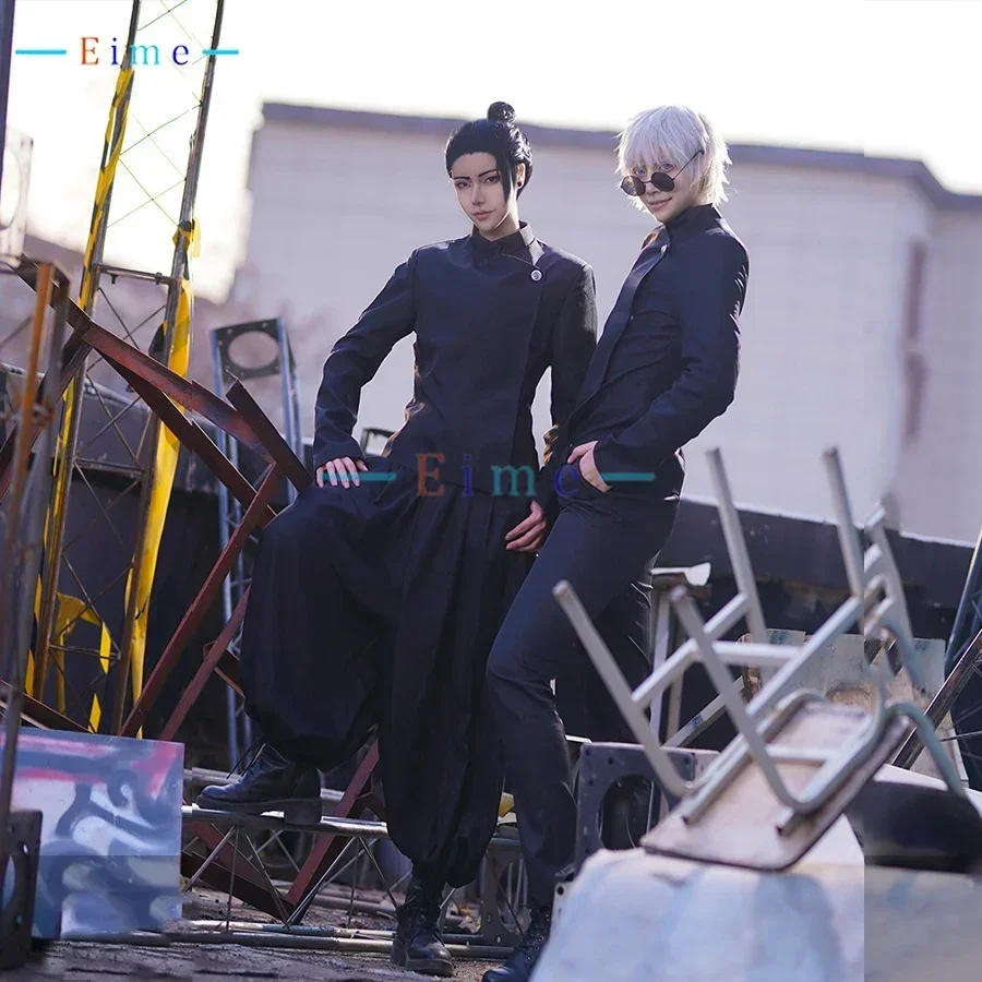 

Аниме Gojo Satoru Getou Suguru Косплей Костюм Необычная вечерняя форма Хэллоуин Карнавальный костюм Топ Брюки