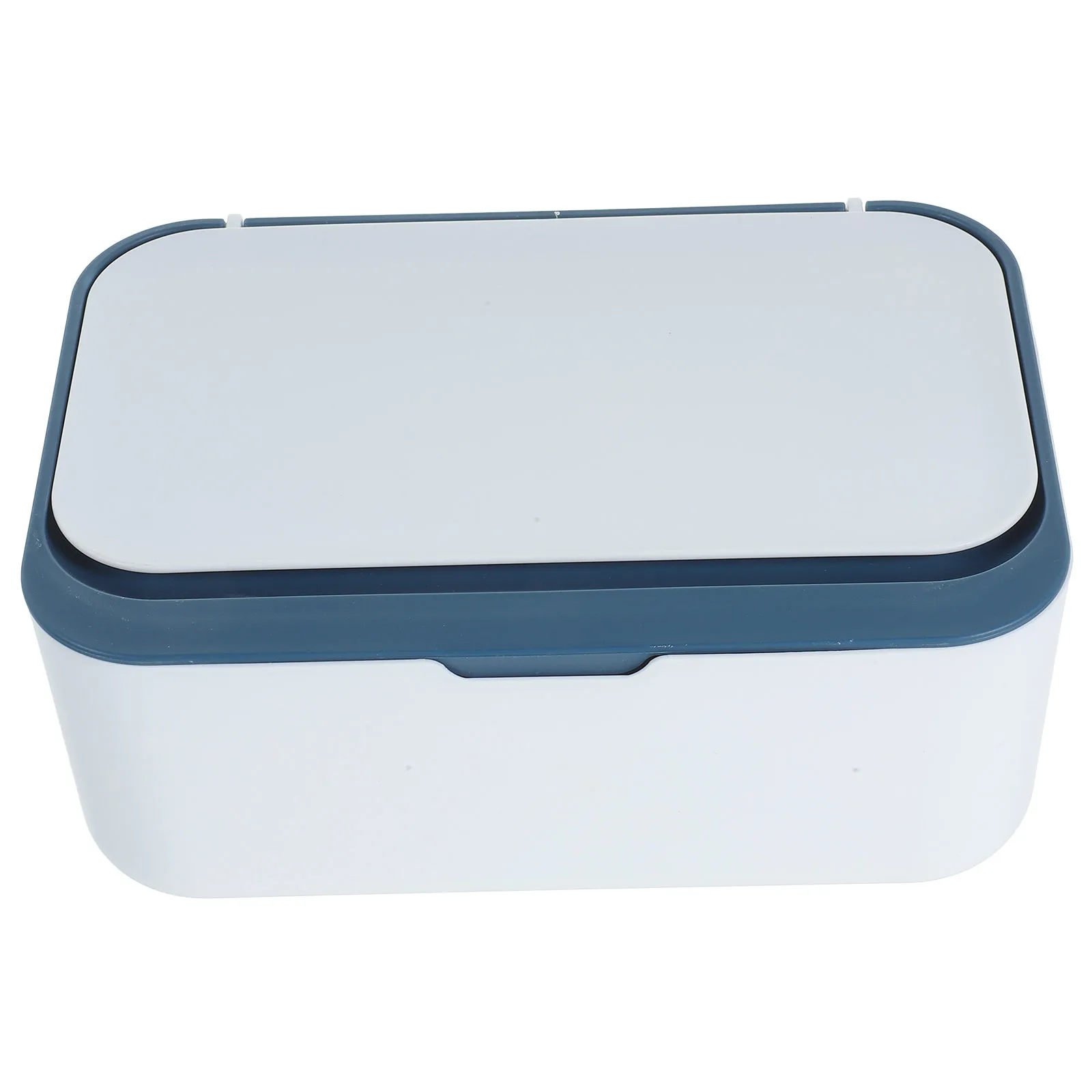 

Tissue Box Wipe Dispenser for Bathroom Reusable Container Large Capacity Sealed Storage Blue Color Dry Wet Wipes Holder