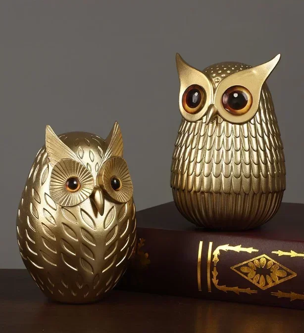

Owl Resin Ornaments Living Room TV Cabinets Bookshelves Desktop Home Decor Nordic Creativity Decoration Figurines