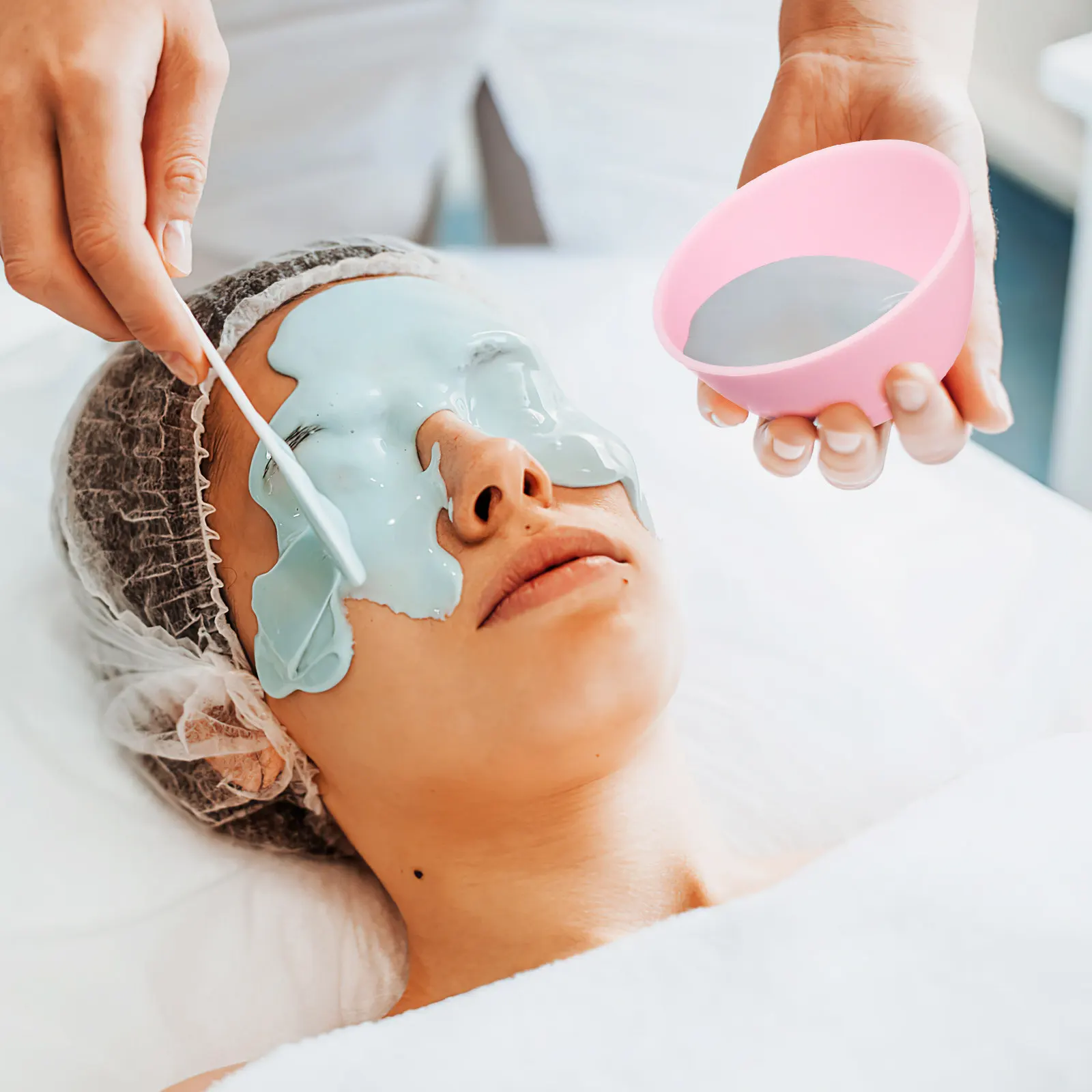 Kunststoff Gesichtsmasken-Mischschüssel 3-teiliges Set DIY Schönheitswerkzeug Anti-Rutsch Make-up-Schüssel für Hautpflege Universell Einsetzbar