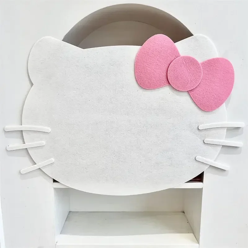 Nowy Sanrios HelloKitty Anime Kawaii Felt Photo Wall Kt Small Card Postcard Cartoon Diy Wooden Board Pendant Girl Home Decoration