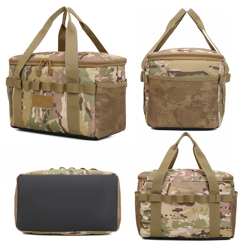 Outdoor Camping Storage Bag Large Capacity Camouflage Tote Bag Tear Resistant Material Tool Storage Bag