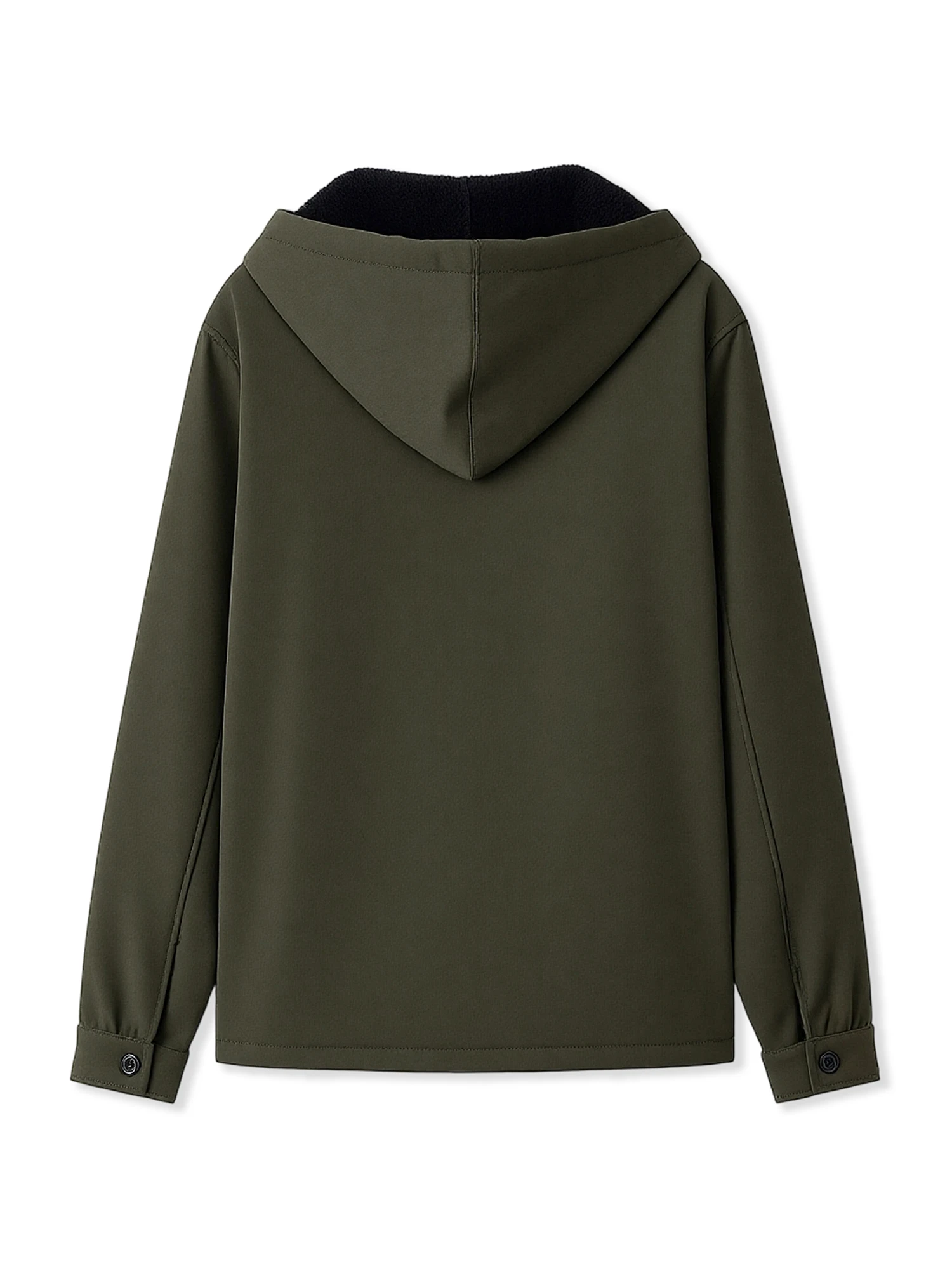 

Мужская куртка на молнии с капюшоном, длинными рукавами и карманами, идеально подходящая для осеннего и зимнего активного отдыха