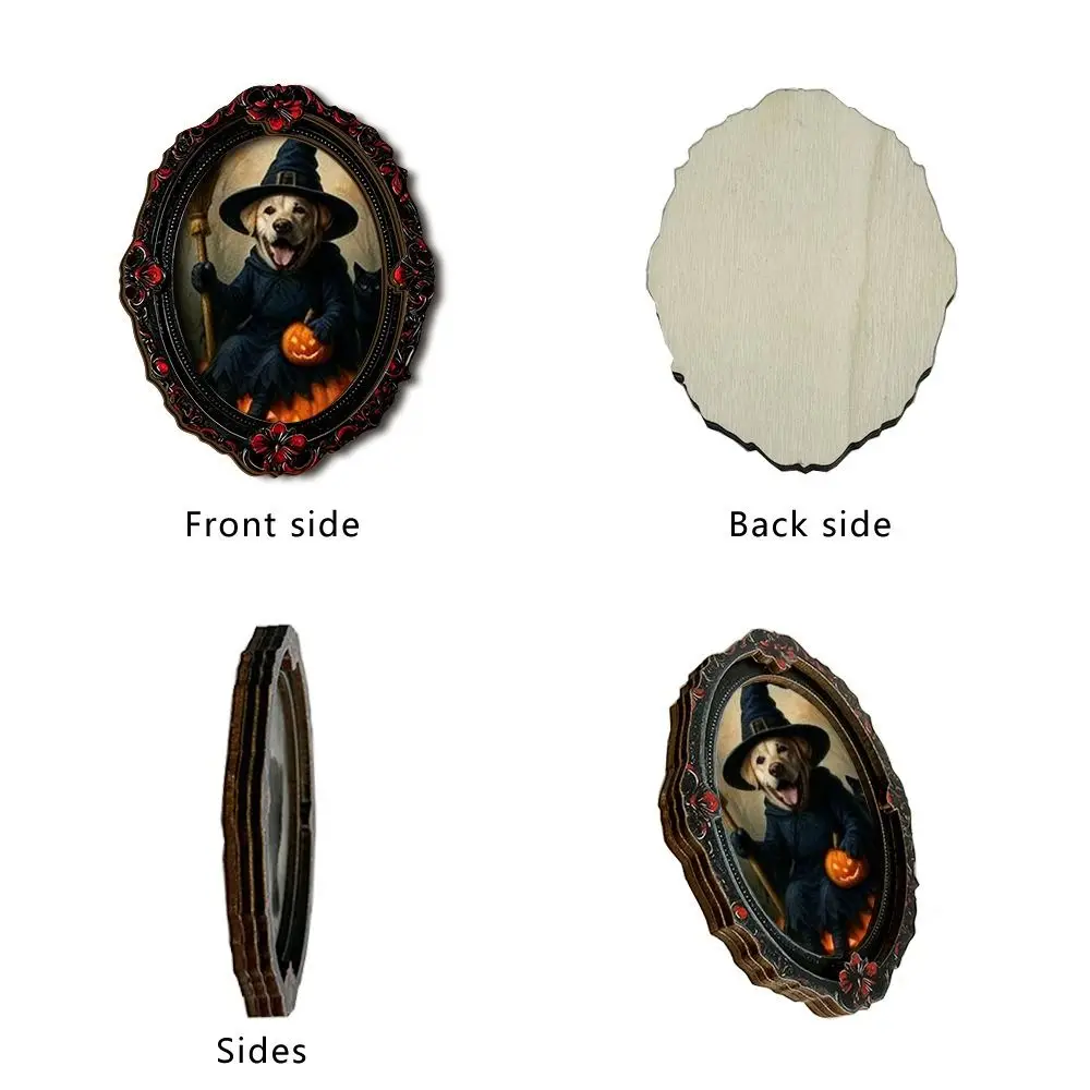 Oil Painting Style Fridge Magnets Retro Carved Frame Smooth Surface Decorative Magnets Compact Lightweight