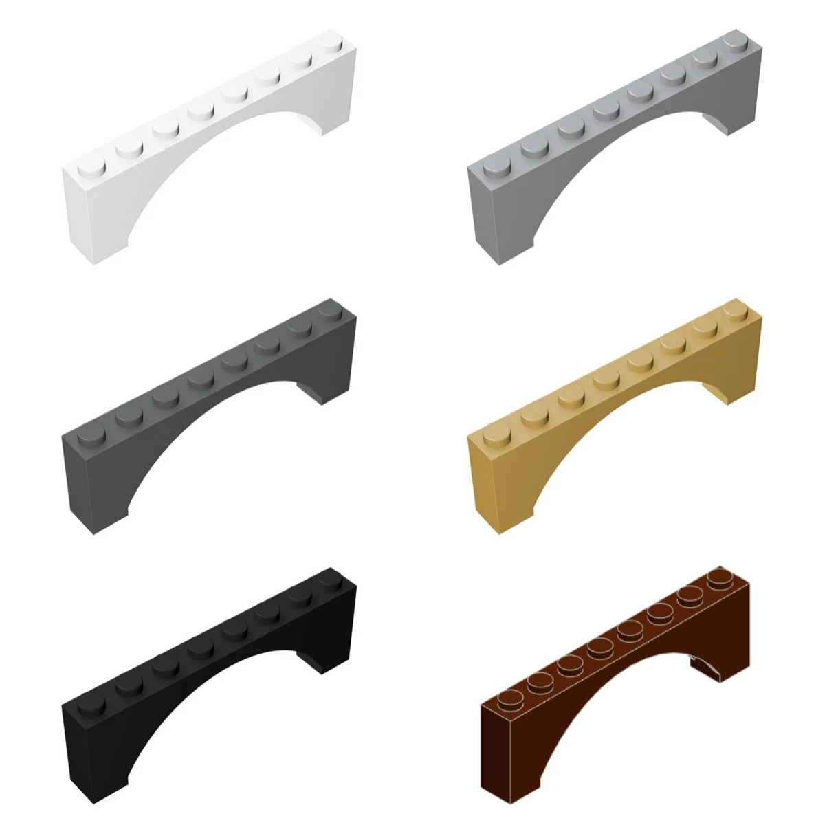 

50g/16PCS 16577 MOC DIY Bricks Arch 1 x 8 x 2 Compatible With Children's Assemble Blocks Educational DIY Parts Toys