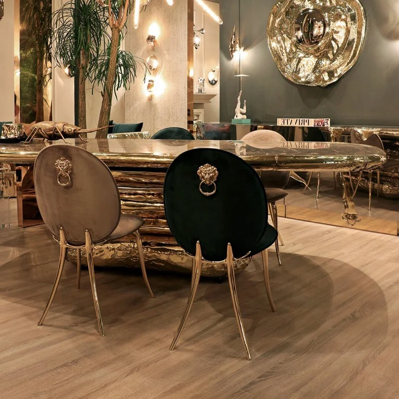 Set di mobili per tavolo da pranzo in marmo