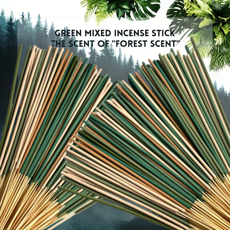 Incienso Mixto Premium de la Serie Inspiración Forestal, 22. Varillas de Incienso Hechas a Mano de 0 cm de Largo, Mezcladas con Salvia Blanca, Eucalipto, Fragancia a Leche, Sándalo, Limoncillo, Menta, Etc. Naturalesmente rico y con textura completa, desodoriza y elimina los olores, adecuado para yoga y meditación, purifica la mente, elimina la energía negativa.