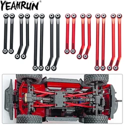 YEAHRUN-enlace de chasis de Metal de alta claridad y juego de enlace de dirección para 1/18 RC Crawler TRX4M Bronco Defender, piezas de actualización