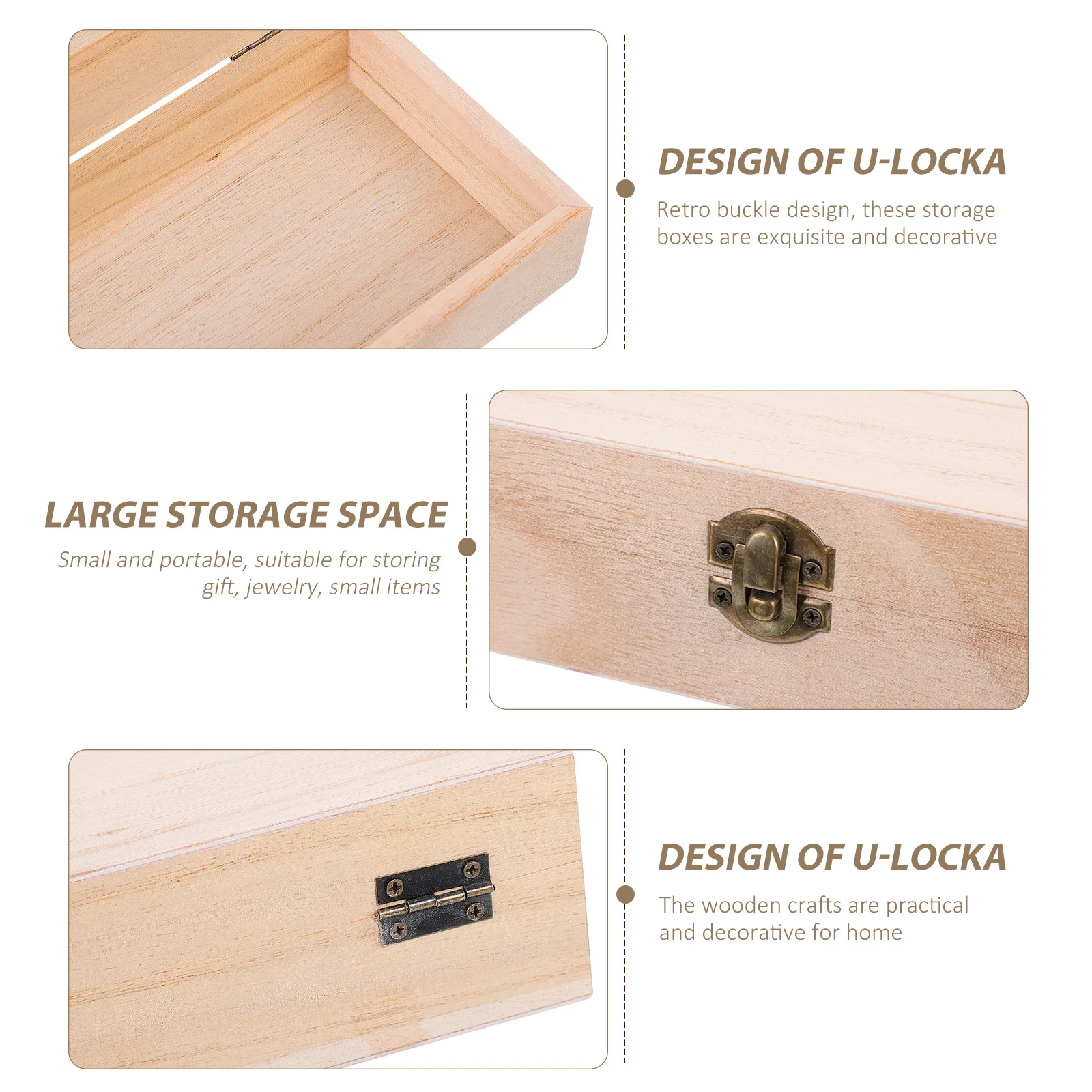 2 قطعة صندوق هدايا خشبي عتيق صندوق تخزين مجوهرات من الخشب الطبيعي حرفة صغيرة محمولة لتعبئة الهدايا للاستخدام المنزلي المزخرف