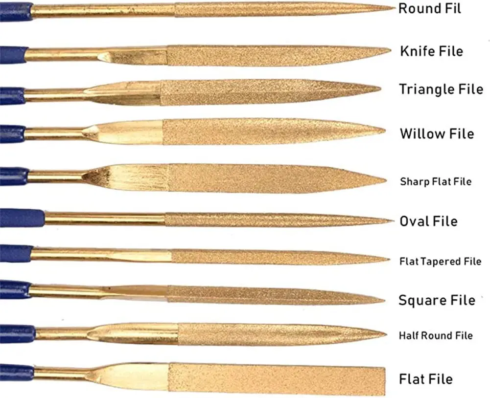 10/5pcs Mini Diamond Needle File Set 3x140mm DIY Wood Rasp File Needle Precision Hand Carving Tools for Glass Stone Jewelry