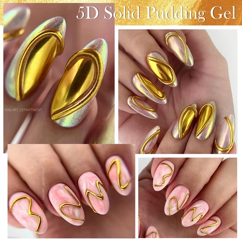 Imagen 2 del producto LYCUTE 10ml 5D pudín sólido Gel de uñas translúcido estilo coreano delineador pintura en relieve textura Gel decoración de uñas
