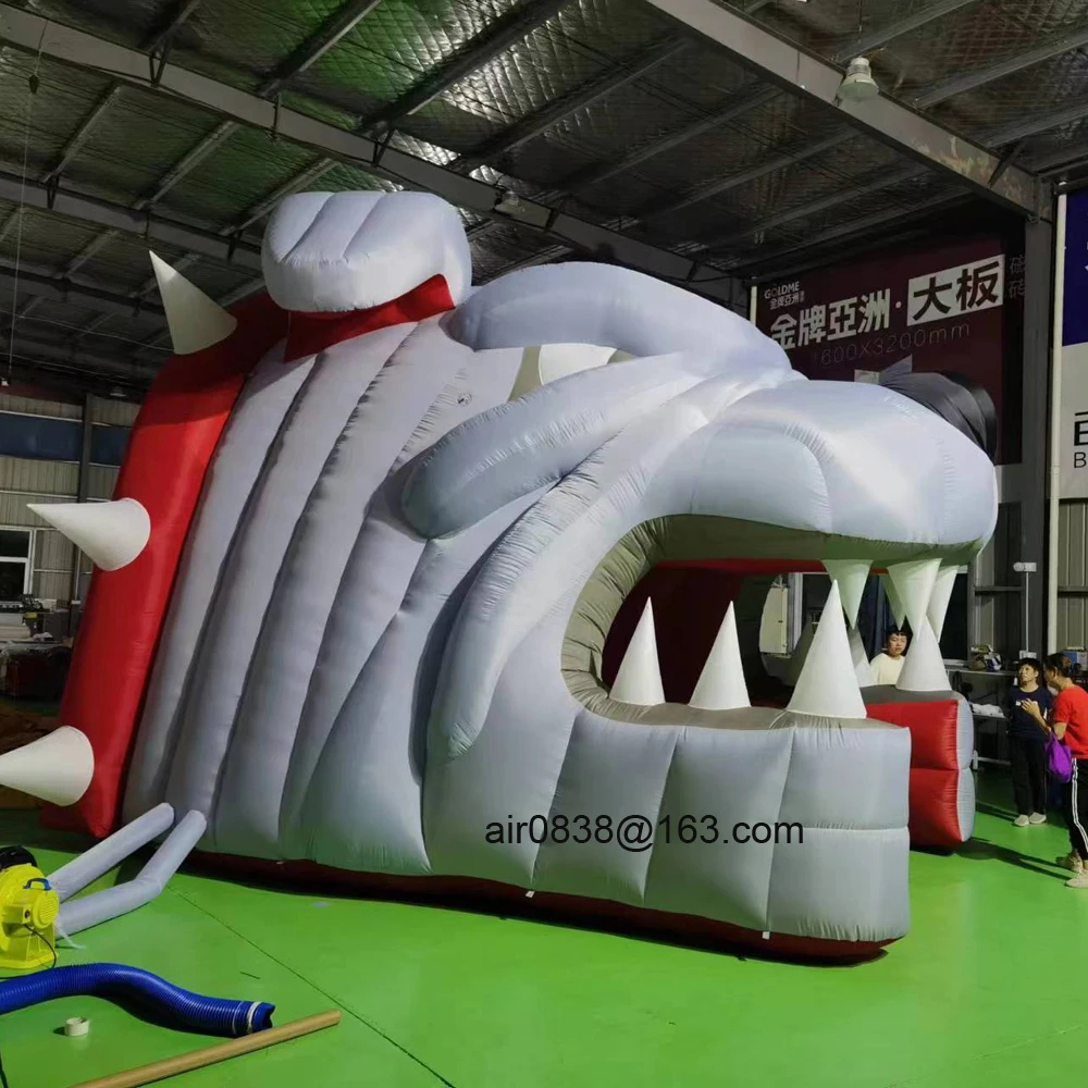 5.4x5x4.2m mascotte gonfiabile Bulldog Tunnel gonfiabile calcio Tunnel tenda ingresso sportivo per la decorazione di eventi delle scuole superiori