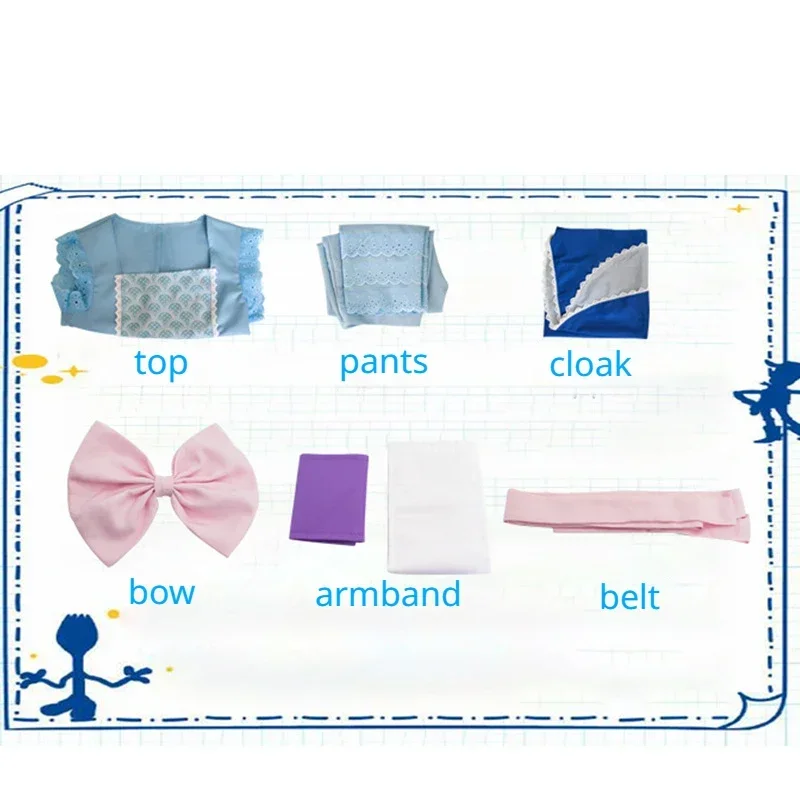 ZA01 لعبة جديدة قصة أنيمي الراعي فتاة طفل مجموعة كاملة لعب الأدوار زي فتاة حفلة الهالوين UniformZa0 @