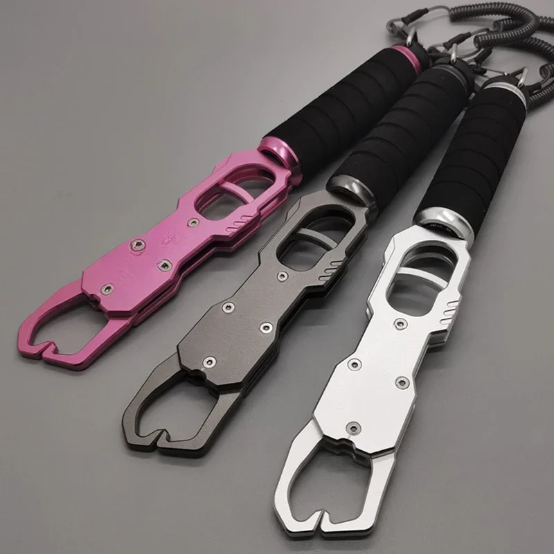

Fish controller with scale Aluminum alloy fish grabber Multifunctional control large object fish clamp Luya pliers