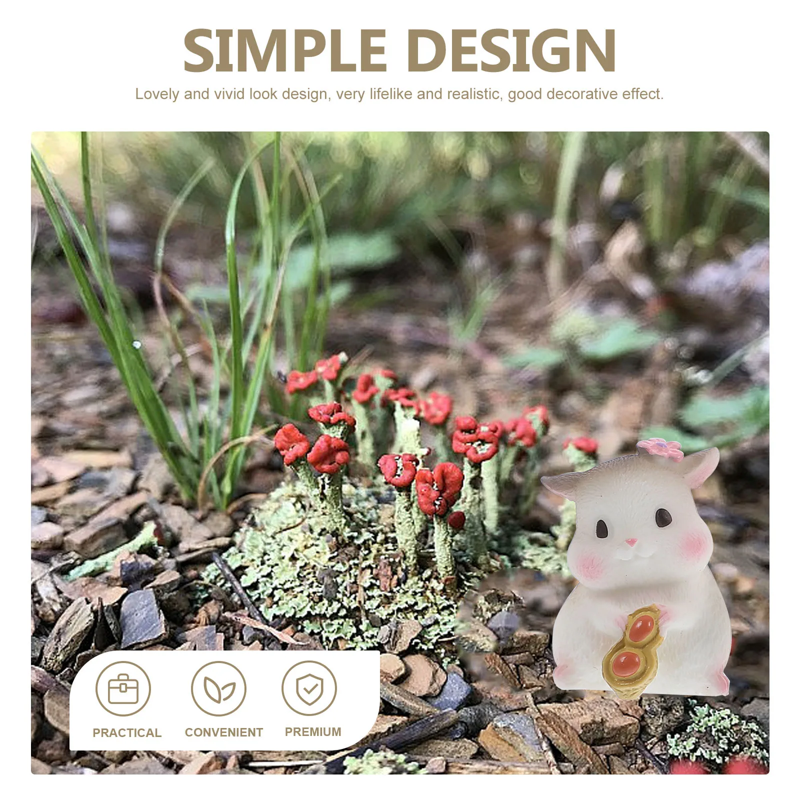 

12 Pcs Bunny Ornament Rabbit Garden Statue Decoration Decorations Bonsai Miniature Landscape Resin Figurine