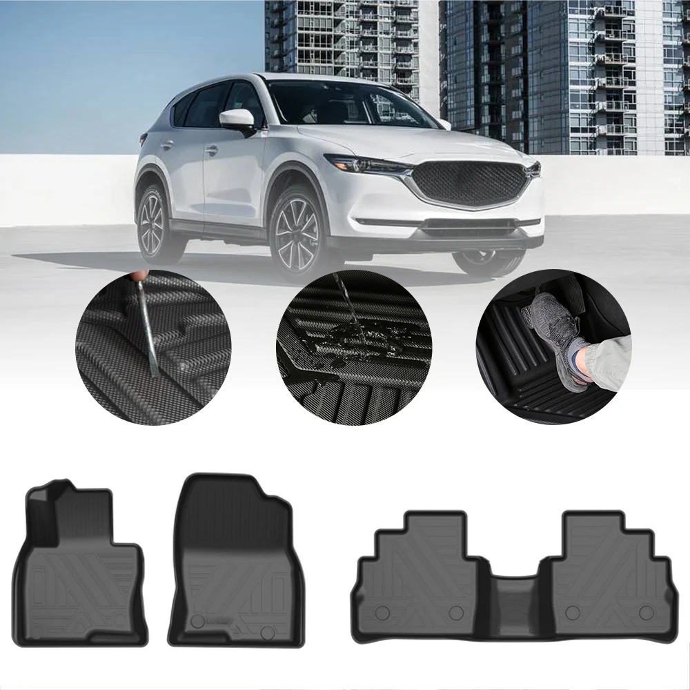 

TPE Car Floor Mats for Mazda CX-5 2017 2018 2019 2020 Waterproof Protective Rubber Car Pad Liner Auto Interior Accessories