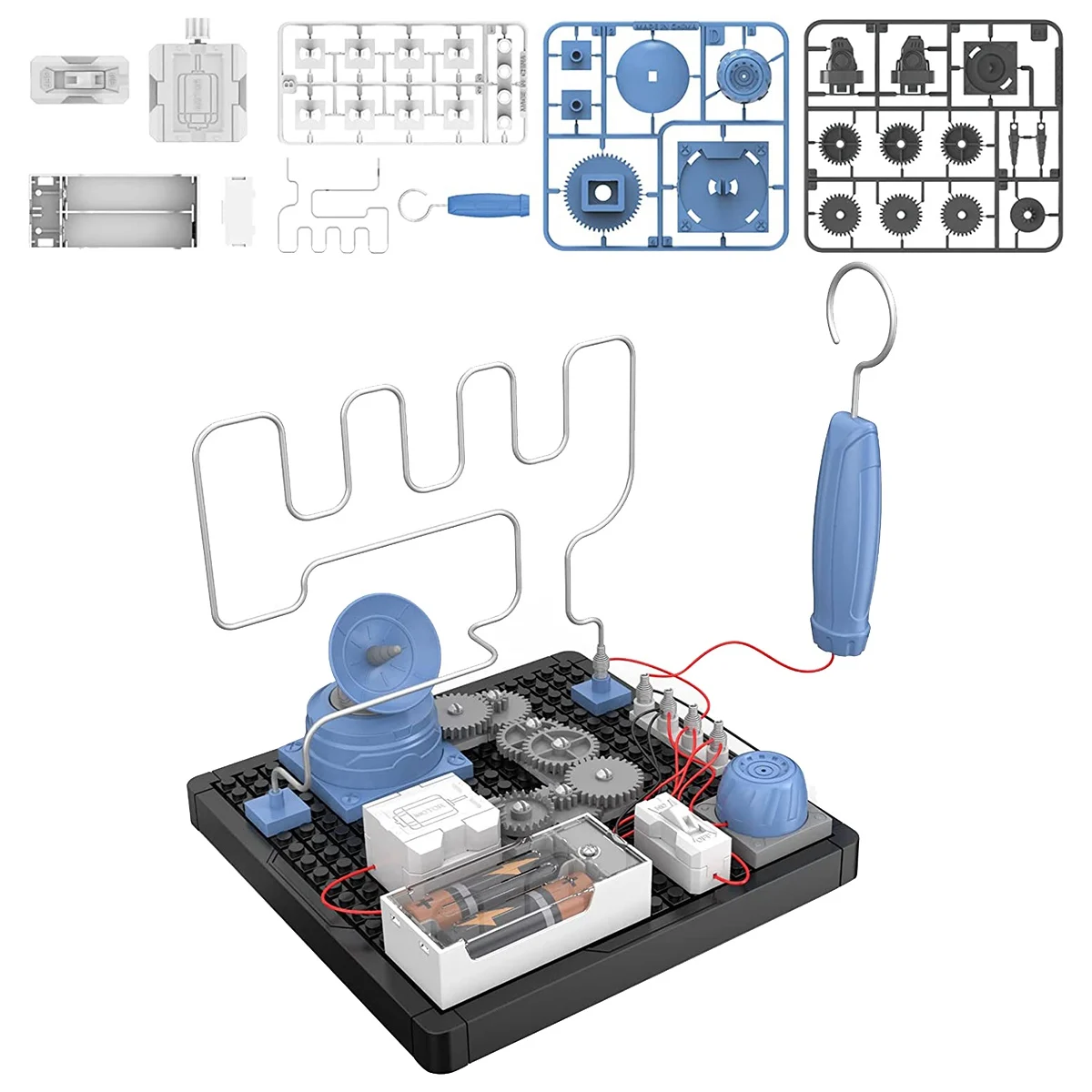 STEM Toys,Electrical Maze Science Kit, Exploration Kit for Circuit and Gear Principles,Electronics Building Kit, A