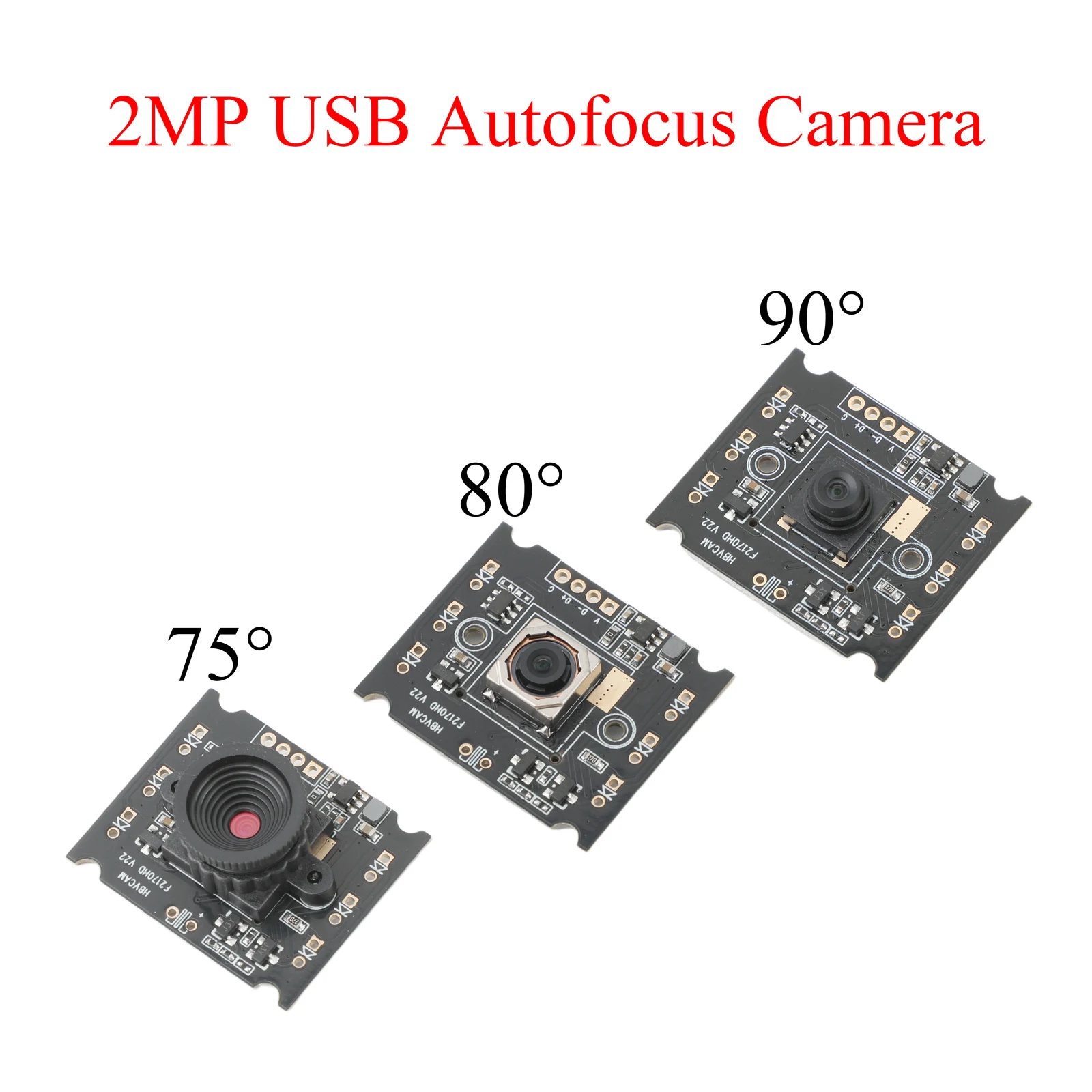 2MP driver-free USB built-in auto focus camera 75°/80°/90° computer industrial equipment module distortion-free camera module