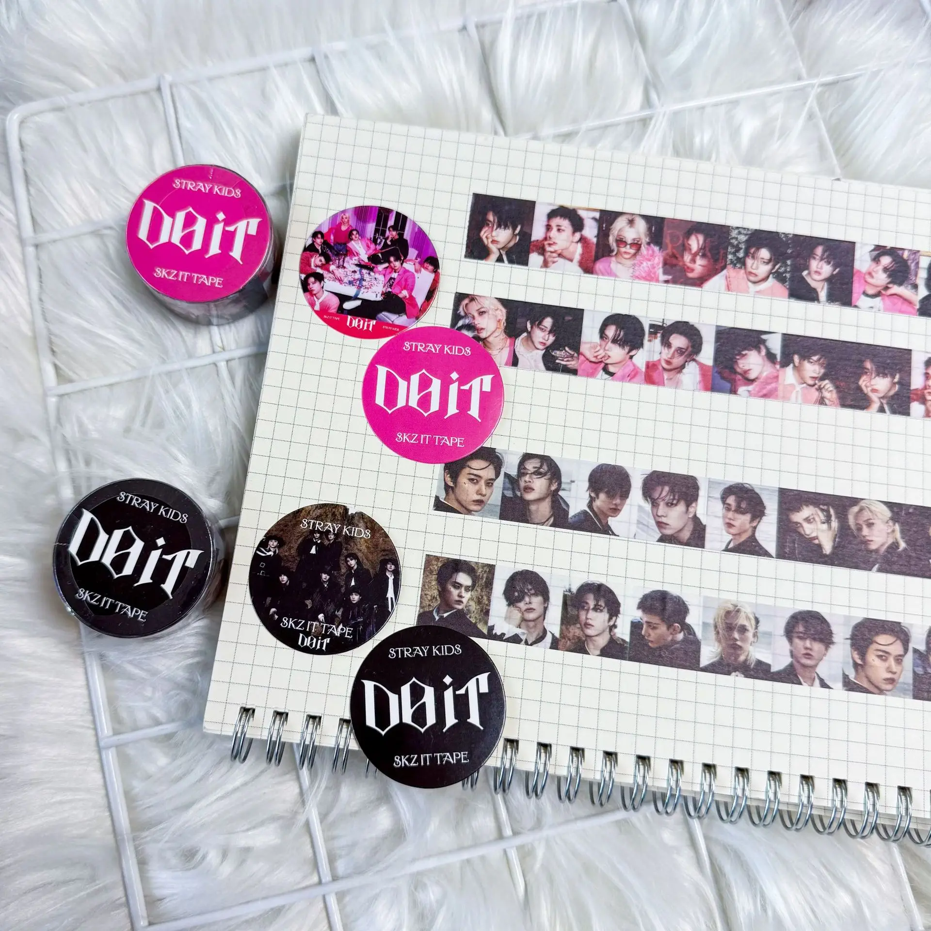 SKZOO رائجة البيع StrayKids الطرفية اشي الشريط DO IT ألبوم تحت عنوان ملصقات للمجلات لتقوم بها بنفسك مجموعة مروحة الحرفية