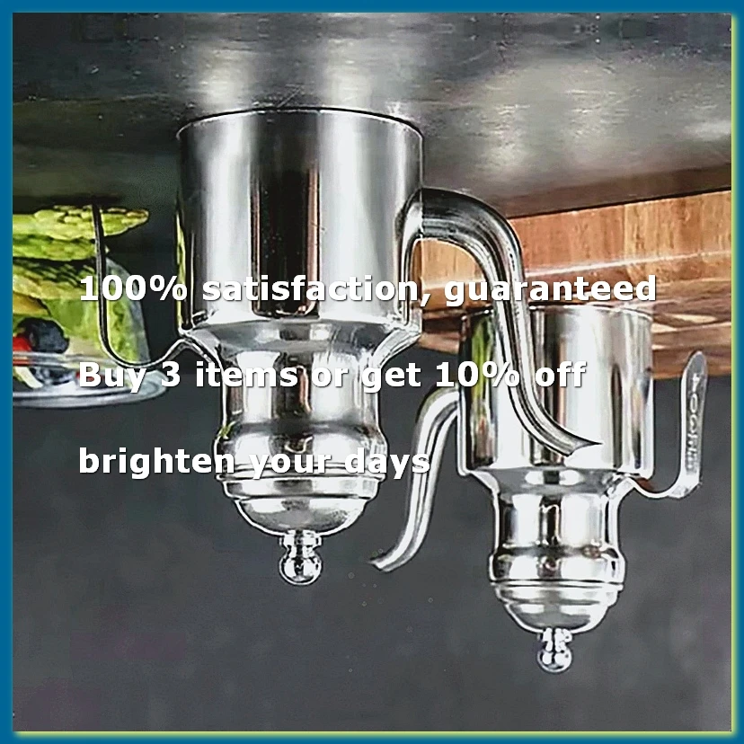Stainless Steel Olive Oil Dispenser Bottle 310ml Drip-Free Pouring Oil Pot Storage Container for Salad and Kitchen