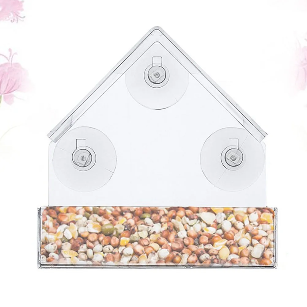 

Acrylic Transparent Bird Feeder Bird Nest Wall-Mounted Durable Decorative Creative Home Garden Practical Feeding Accessories