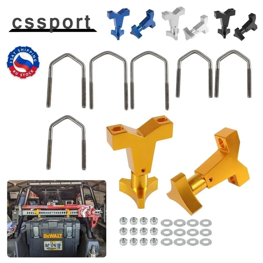 

2Pcs High Lift Universal Mount 1"-2.5" For Front Tube Adjustable Jack Tube Mount Bracket For Jeep Wrangler JK TJ Roof Rack Front