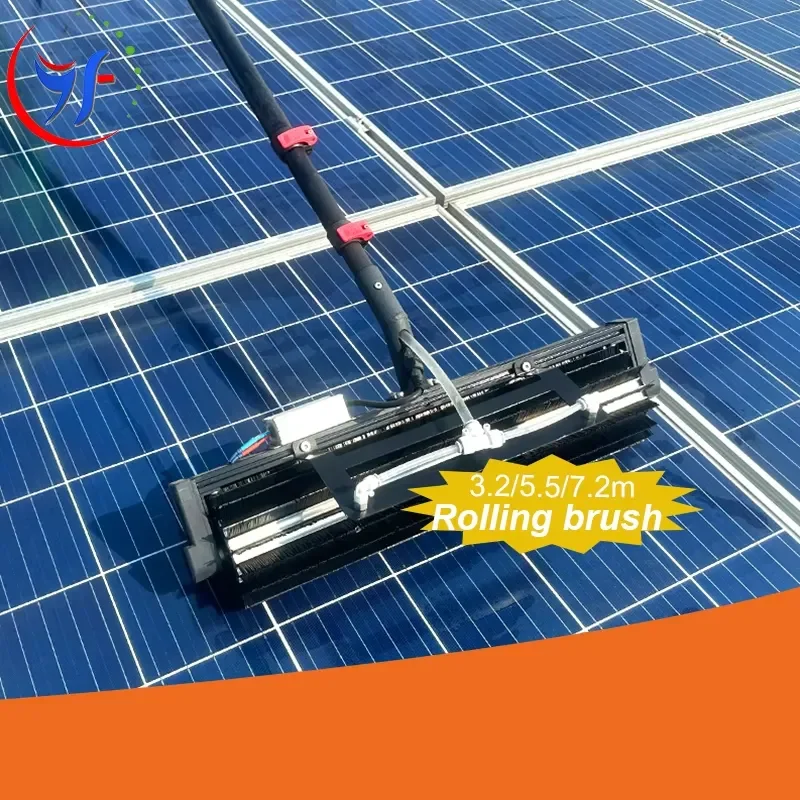 For YF 6M 9M Solar Panel Cleaning Machine Rolling Brush PV Module Cleaner Robot Automatic Washing Tool For Home Farm Use