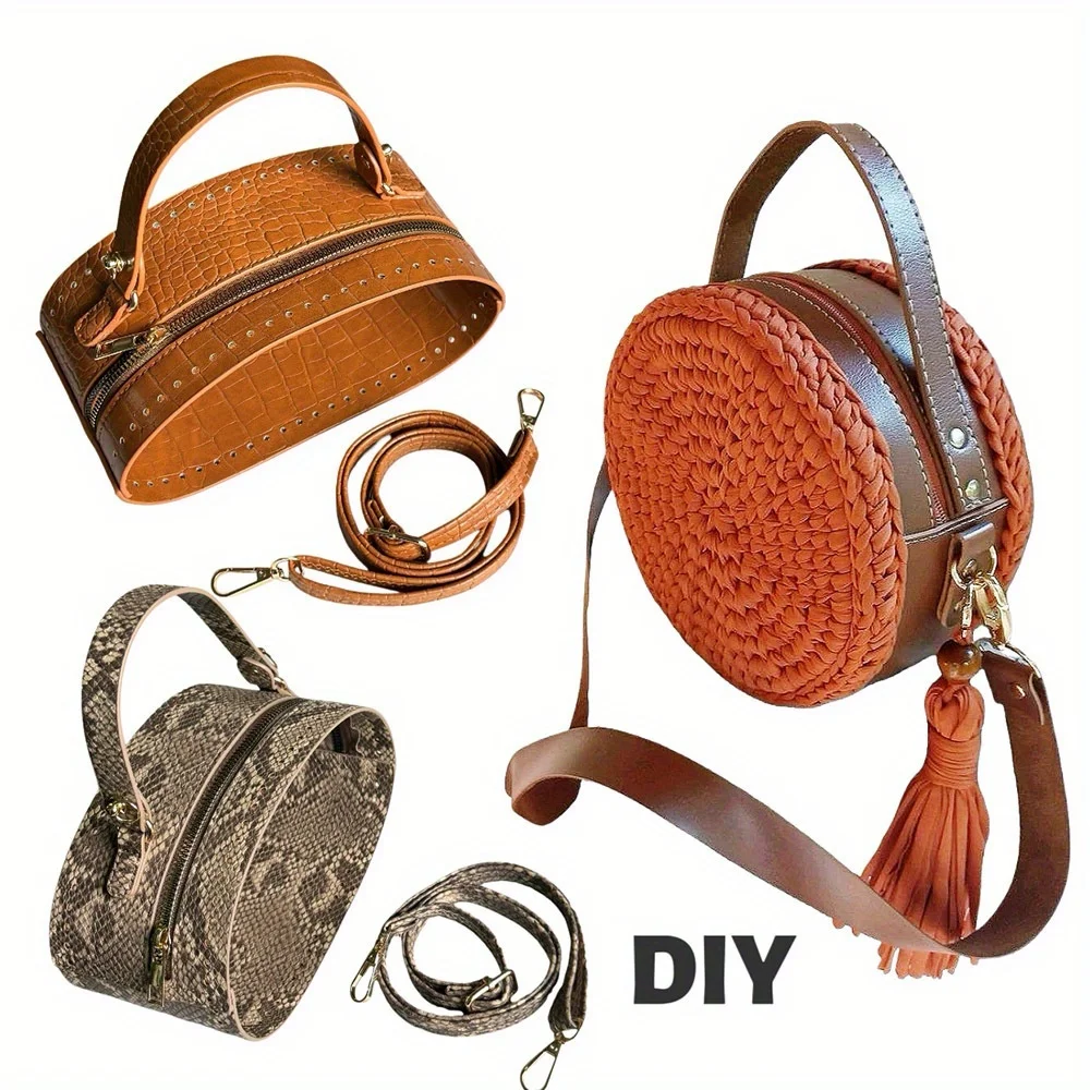 

Набор вязаных крючком сумок ручной работы своими руками, вязаная сумка со змеей и крокодилом с плечевым ремнем, вязаная сумка для рукоделия, подарок для любителей рукоделия