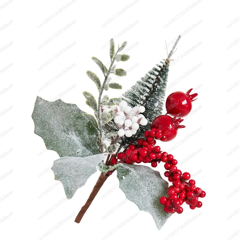 10-Piece Christmas Ornaments Green Branches Rattan Pine Branches Pine Cones Simulation Branches Window Scene Dress Up