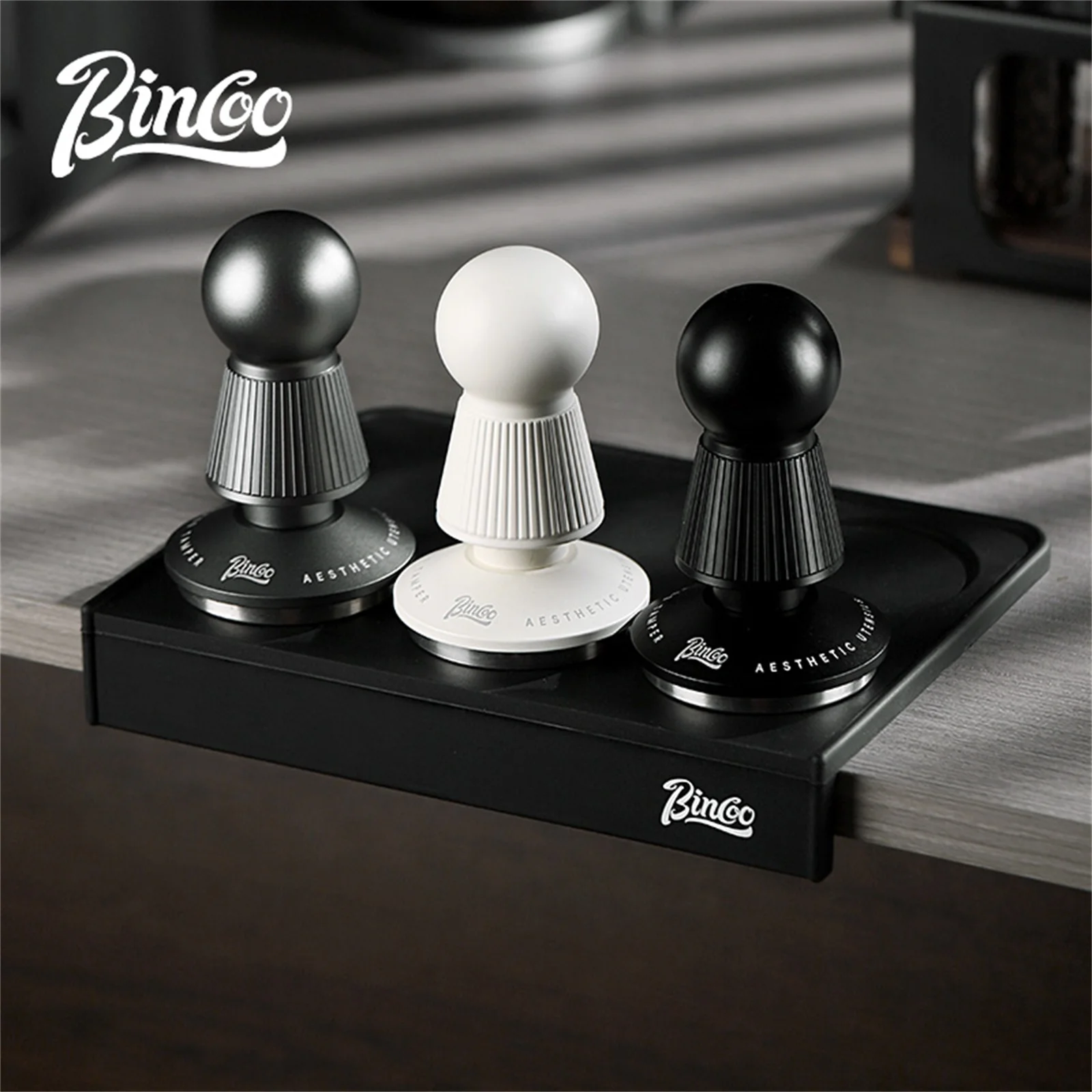 BINCOO 58mm Coffee Tamper Constant Pressure Espresso Tampers with Calibrated Spring Loaded Coffee Leveler For Home Barista Tools