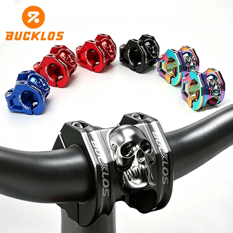 BUCKLOS - Manillar de Bicicleta de 35 mm, Manillar Corto CNC, Manillar de Bicicleta Resistente, Manillar de Bicicleta de Montaña Antichoque, Piezas de Ciclismo DH BMX Coloridas