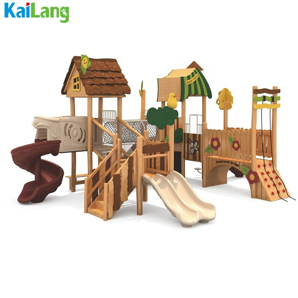 Hot-selling Wooden Houses, Small Animal Parks, Slides, Outdoor Sports Equipment, Children's Sports and Entertainment Playgrounds view 3