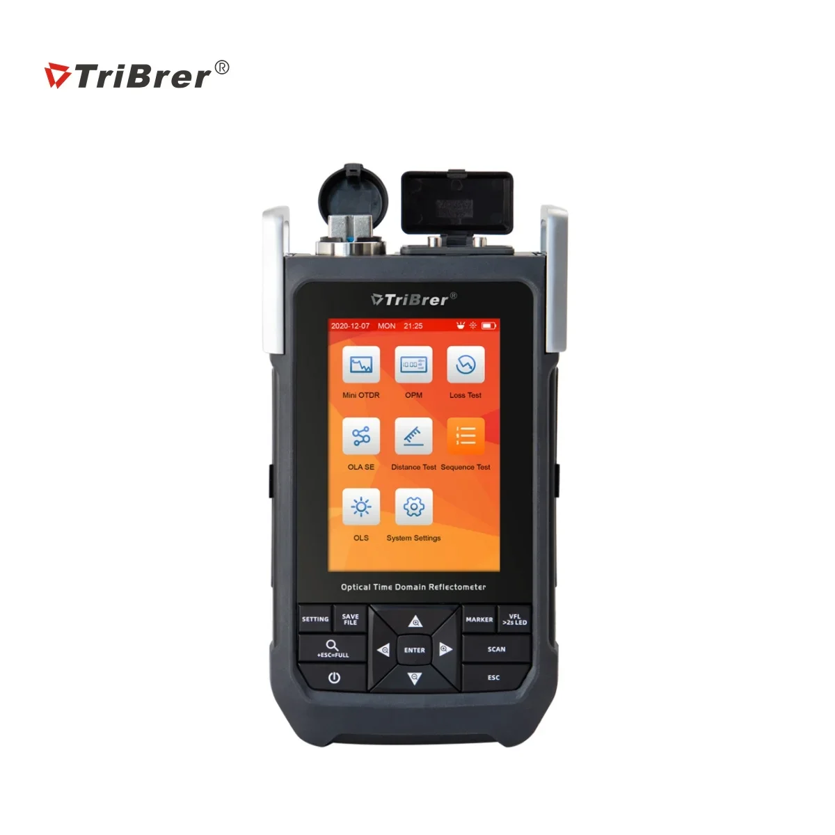 

TriBrer 10 In 1 Funktionen OTDR 1310/1550nm 22/20dB TB-700 Glasfaser Tester OPM VFL OLS Verlust Test Karte Link Mini F