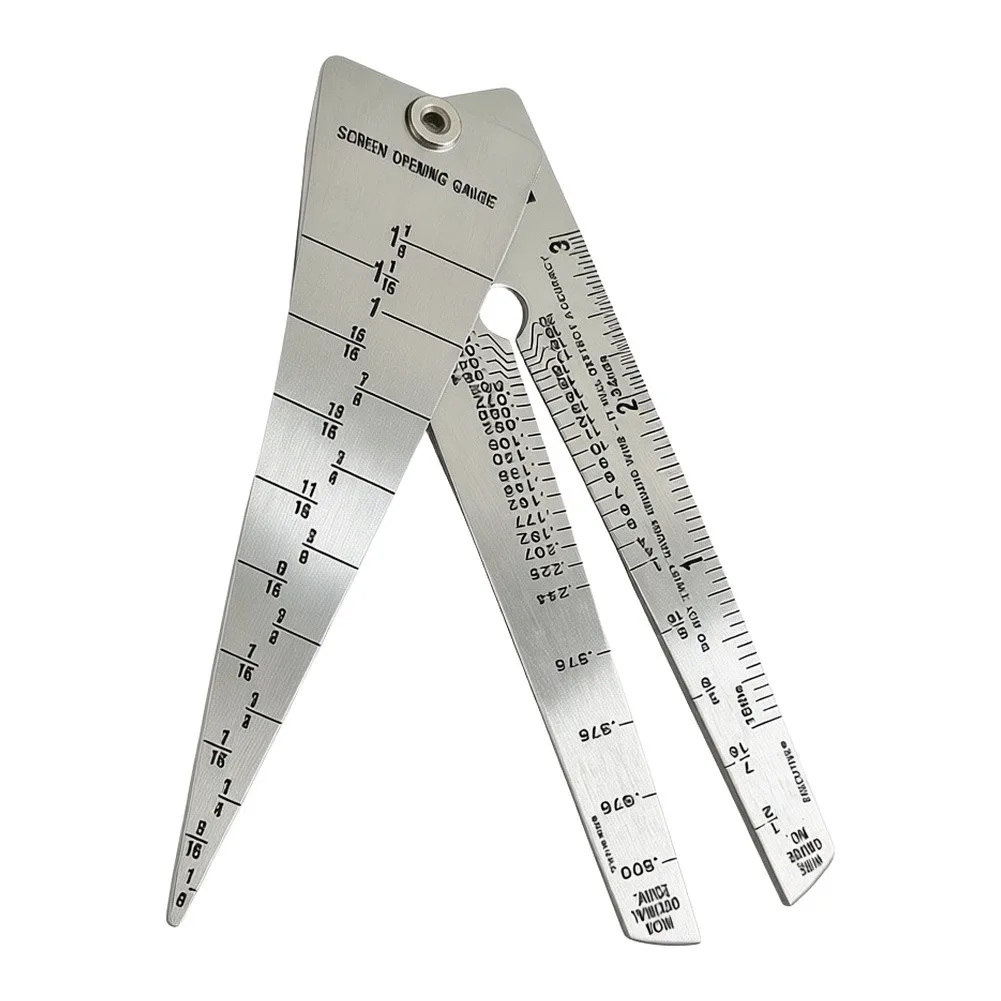 Lightweight Stainless Steel Folding Ruler 126.2x35x0.8mm Opening Measuring Gauge for Quick On Site Measurement