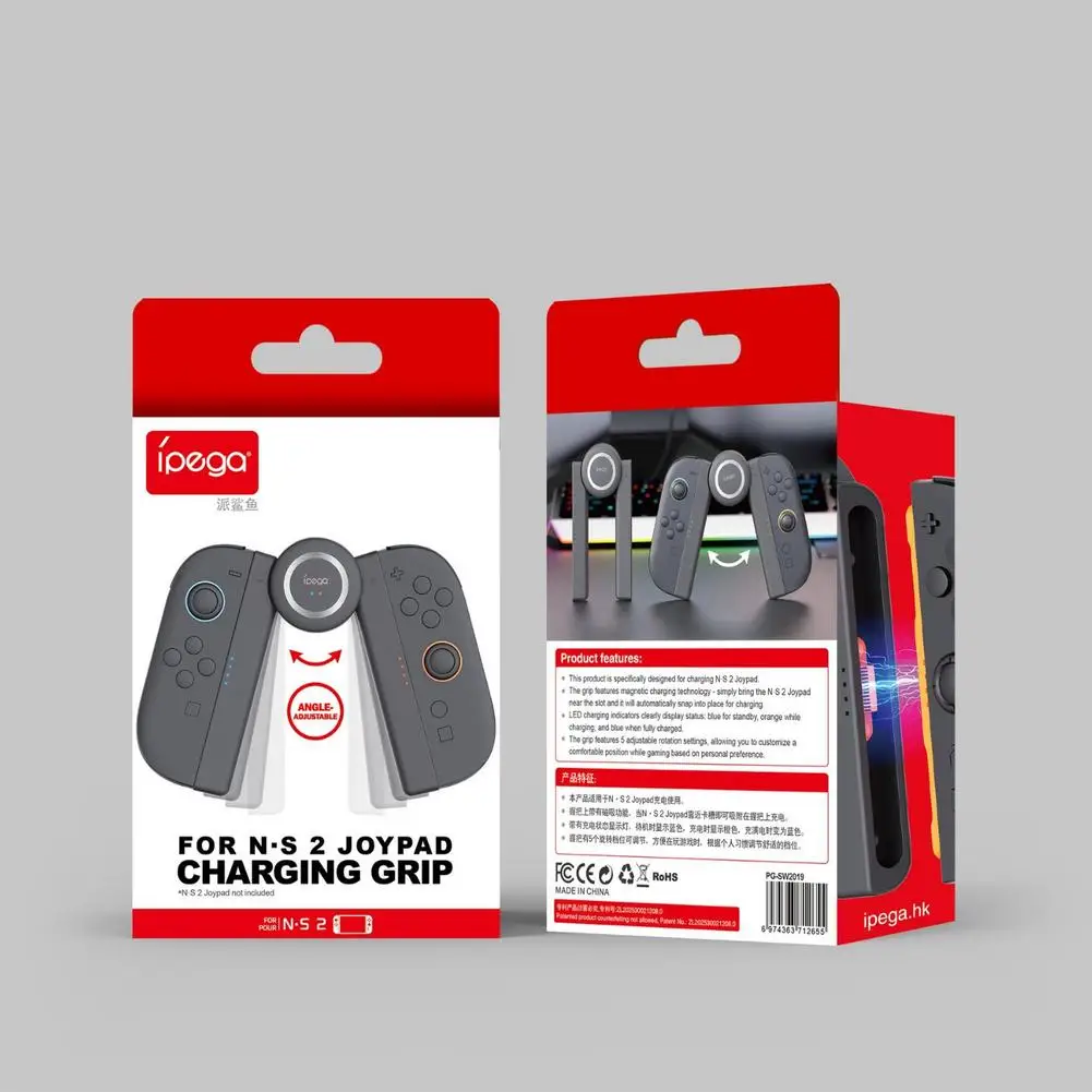 For Nintendo Switch2 Dual Grip Joycon Charging Base Portable Controller Holder Grip Black Controller Charging Station For Switch - view 6