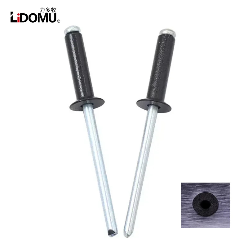 30/50pcs aluminium countersunk head black blind rivets standard type 2.4mm 3.0mm 3.2mm 4.0mm