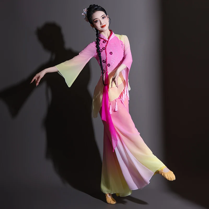 Costumes de danse classique pour femmes, vêtements Yangko élégants avec broderie imprimée pour adultes, costume de danse nationale, nouvelle collection 2025