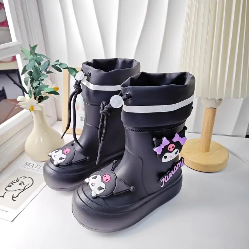 

Cute Cartoon Sanrios Kuromi Children's Boots Children Rain Boots Good-Looking Water Shoes High Quality Rain Boot Fashion Gift