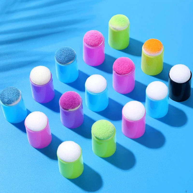 손가락 스펀지 페인트 도구 25개 세트 바디 페인팅 드로잉 스펀지 초크