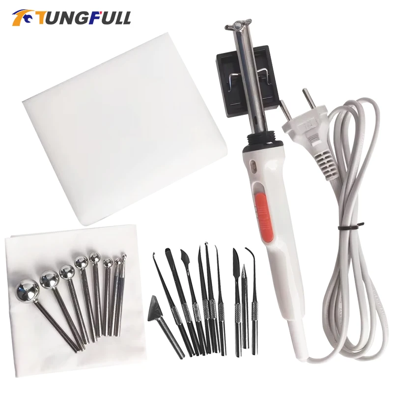 

220V 110V Fabric Flowers Ironing Tool Set 18/11/8 Heads Soldering Iron Electric Artificial Flower Ironing Machine Maker