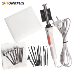 220V 110V Fabric Flowers Ironing Tool Set 18/11/8 Heads Soldering Iron Electric Artificial Flower Ironing Machine Maker