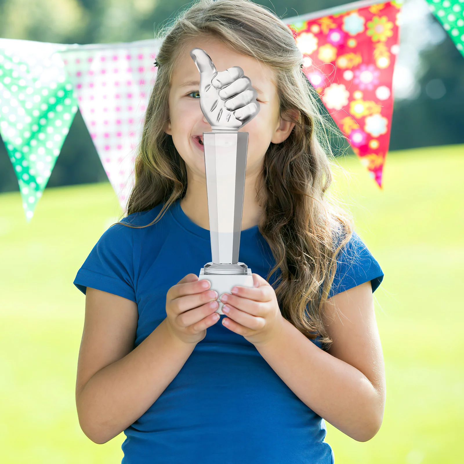 

Glass Thumbs Up Trophy Crystal Award for Teachers Students Sports Events Talent Shows Winner Award Gift Crystal Glass Trophy