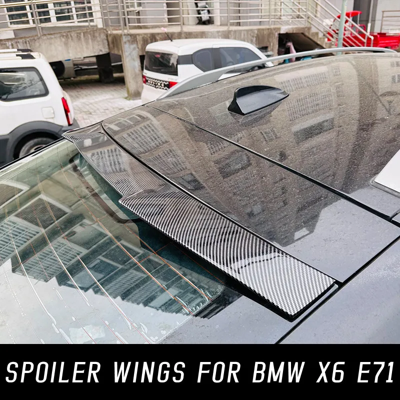 

For BMW X6 E71 2008 09 10 11 12 13 14 Bodykit Car Rear Window Roof Spoiler Wings Black Carbon Exterior Tuning Accessorie Part