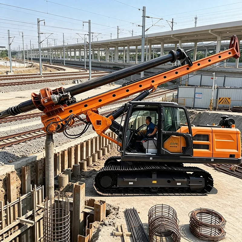 Stable Rotary Piling Rig Foundation Drilling Machine for Offline Construction Engineering