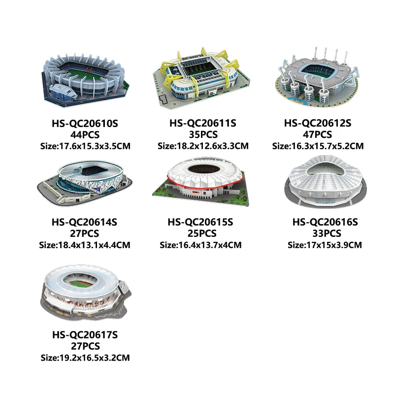 ตัวต่อจิกซอว์กระดาษปริศนา3D สุดสร้างสรรค์แบบทำมือสำหรับสนามฟุตบอลสนามกีฬาของเล่นเพื่อการศึกษาสำหรับแฟนๆของขวัญ